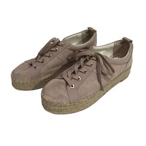 Sam Edelman Suede Pink Leather Carleigh Womens Platform Shoes 8 M Flats Academia